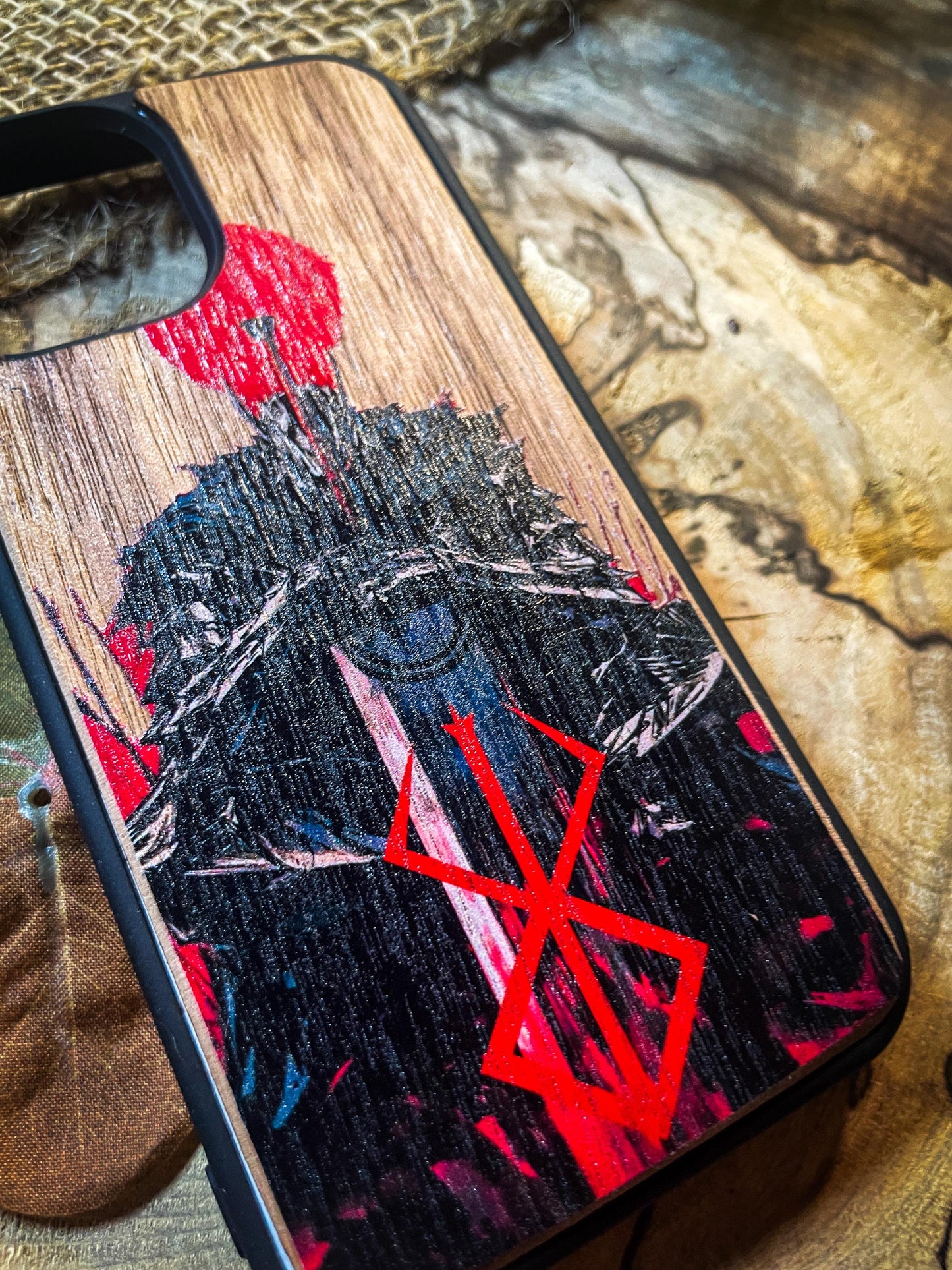 Dark Gothic Red Anime Demon Logo