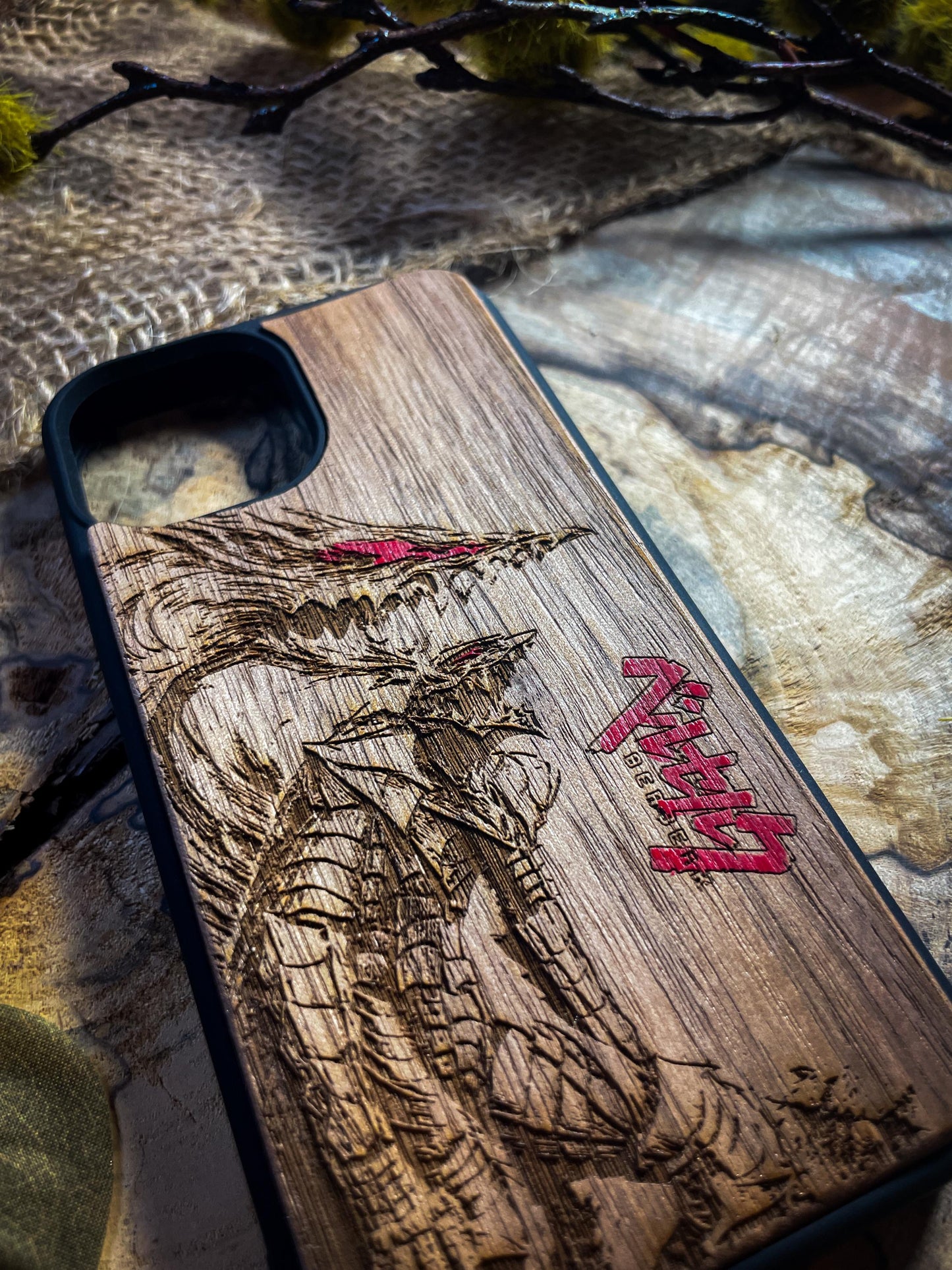 Dark Gothic Red Anime Demon Logo