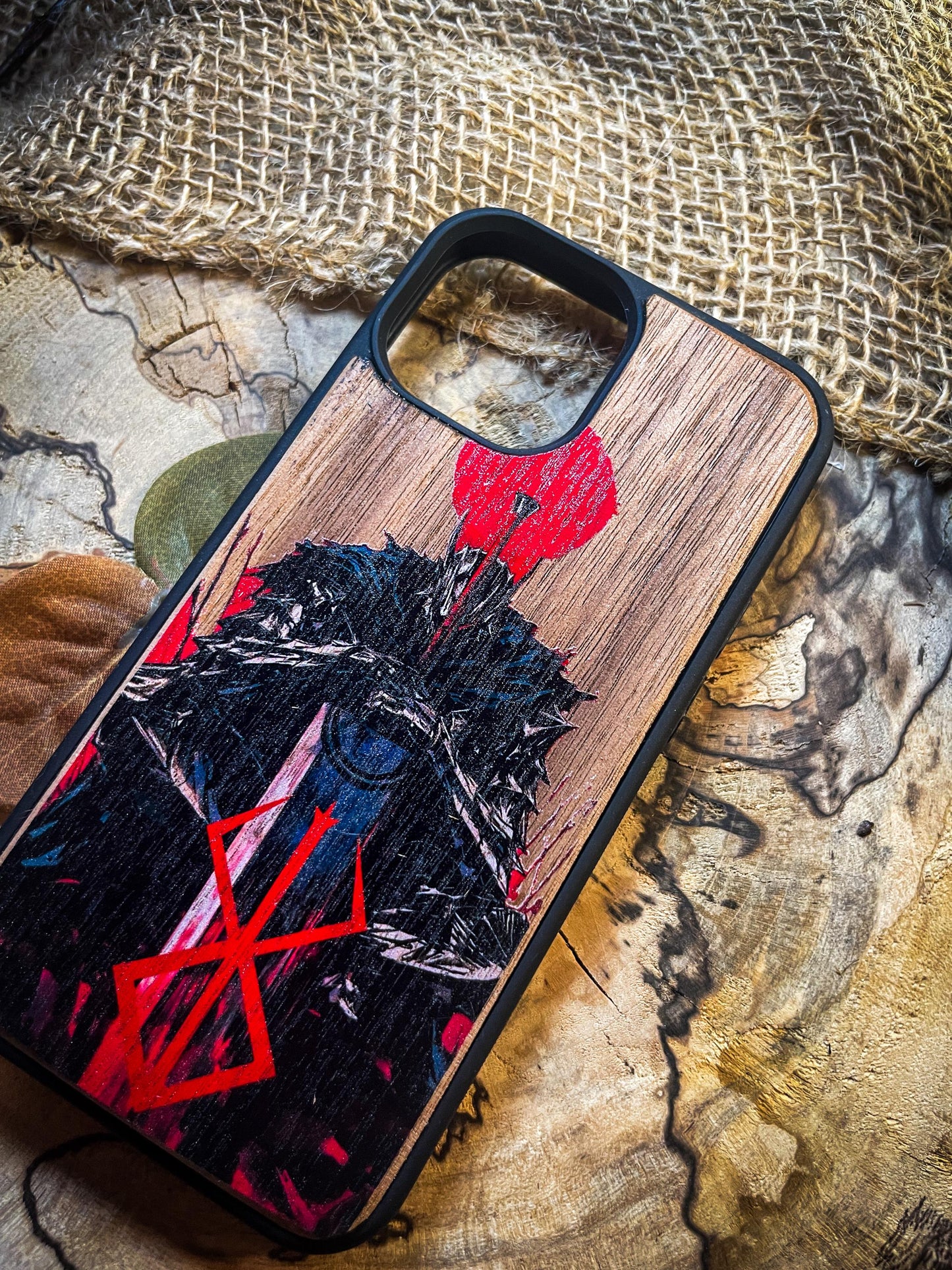 Dark Gothic Red Anime Demon Logo
