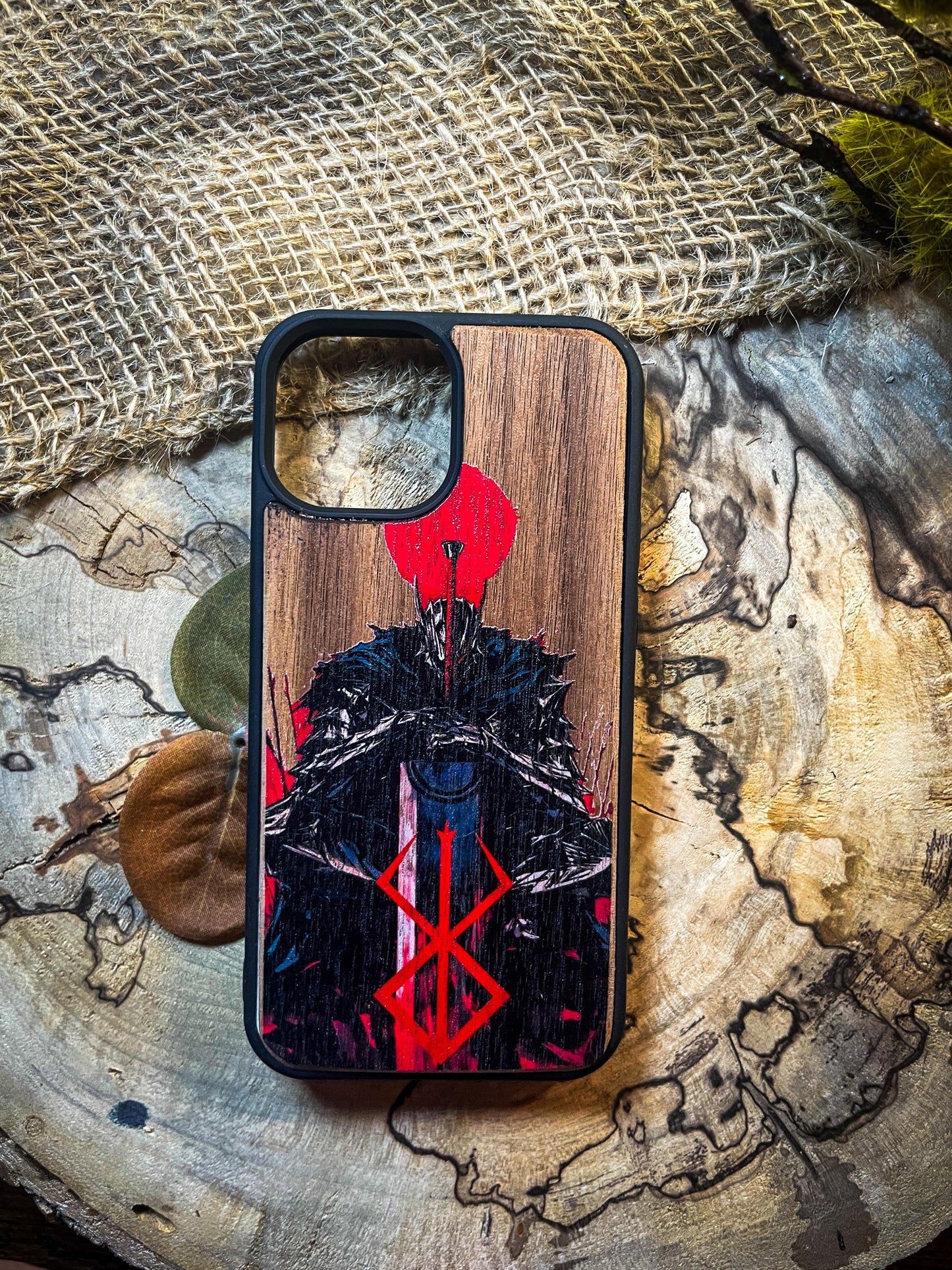 Dark Gothic Red Anime Demon Logo