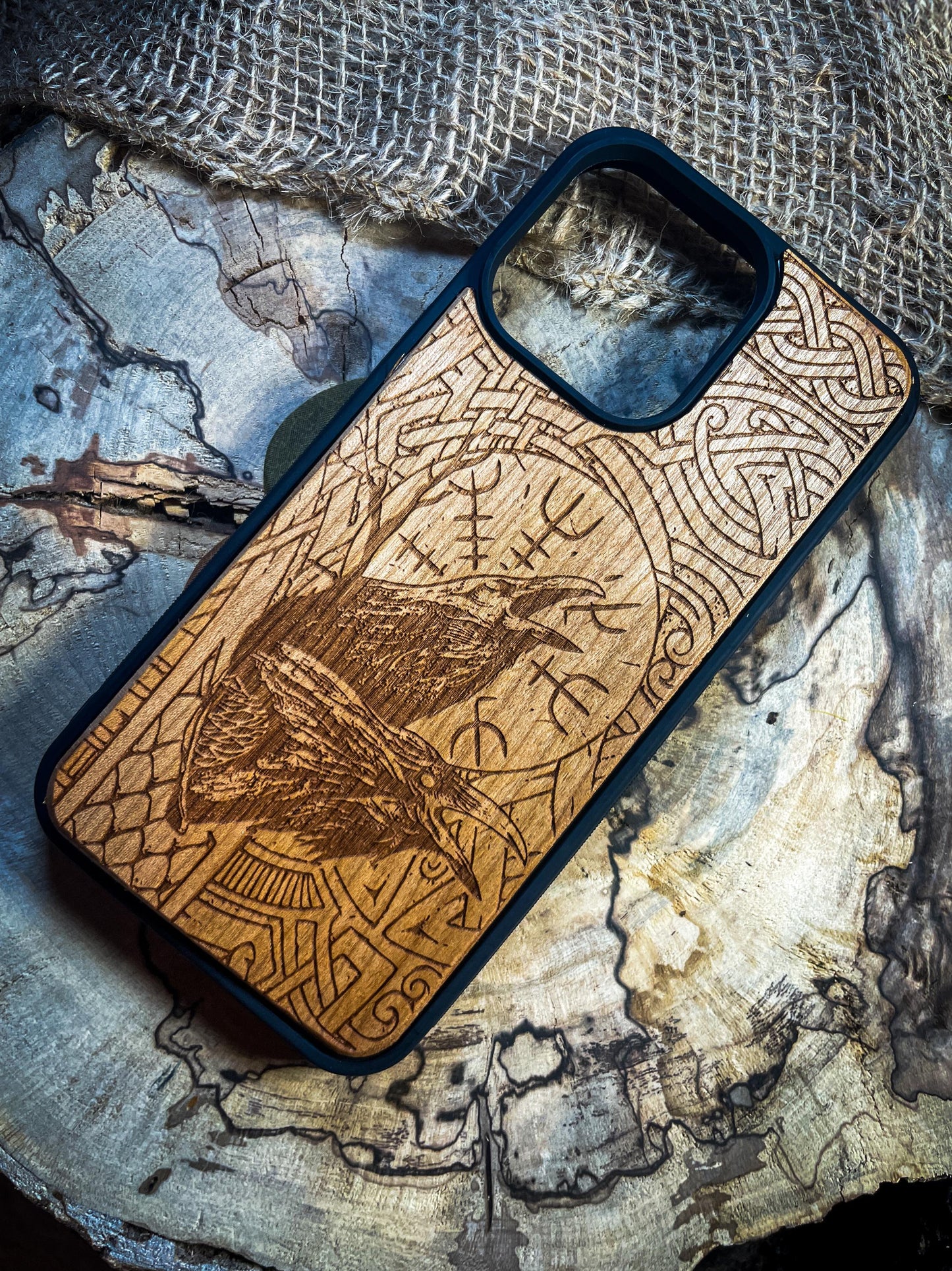 Two Ravens Viking Runes H Medieval