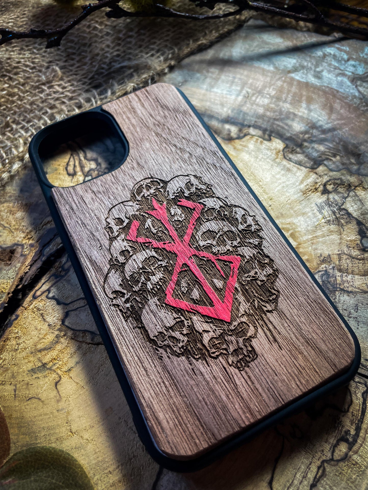 Dark Gothic Red Anime Demon Logo SHOP APP