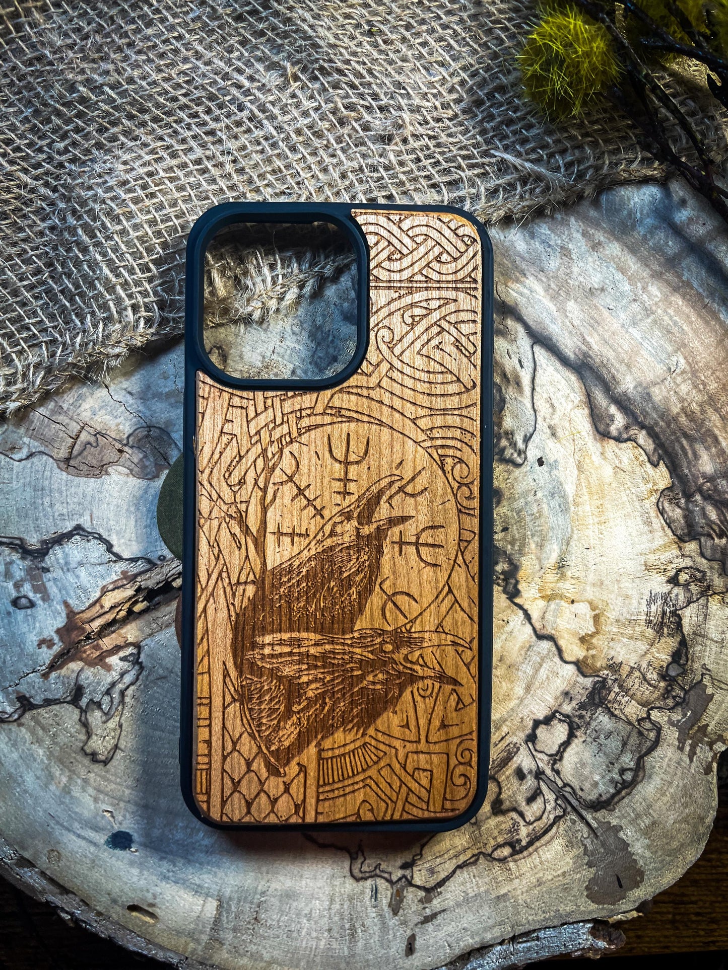 Two Ravens Viking Runes H Medieval