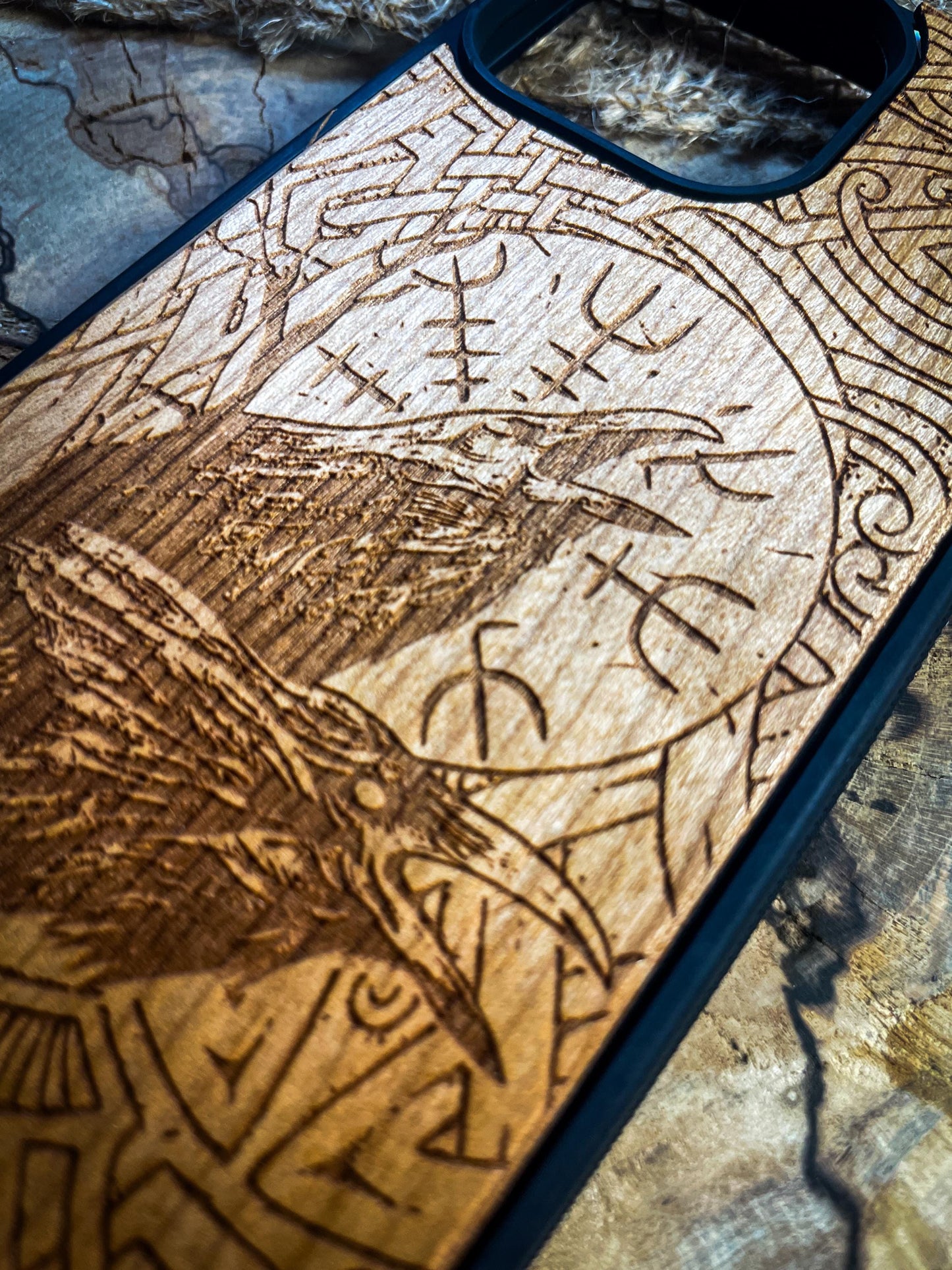 Two Ravens Viking Runes H Medieval
