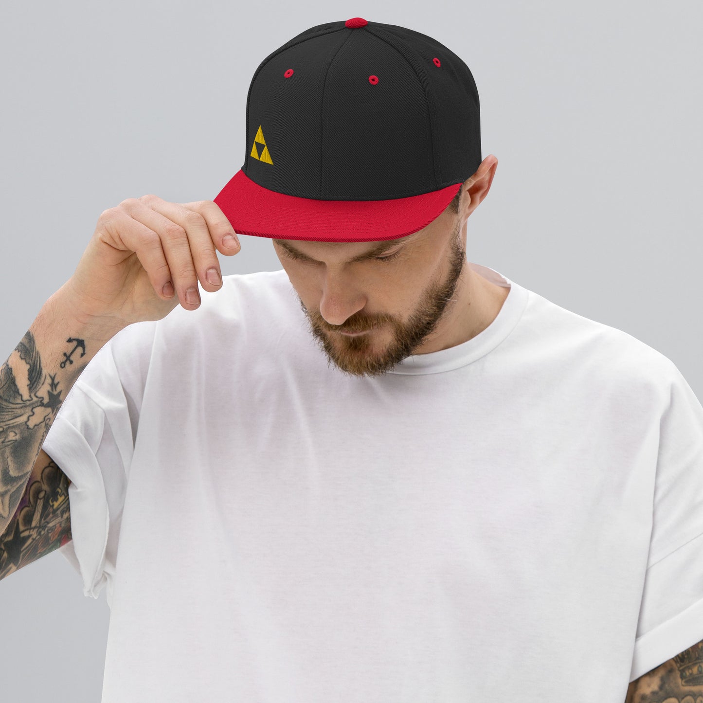 Embroidered Snapback Hat Link Warrior PrincessTriangle