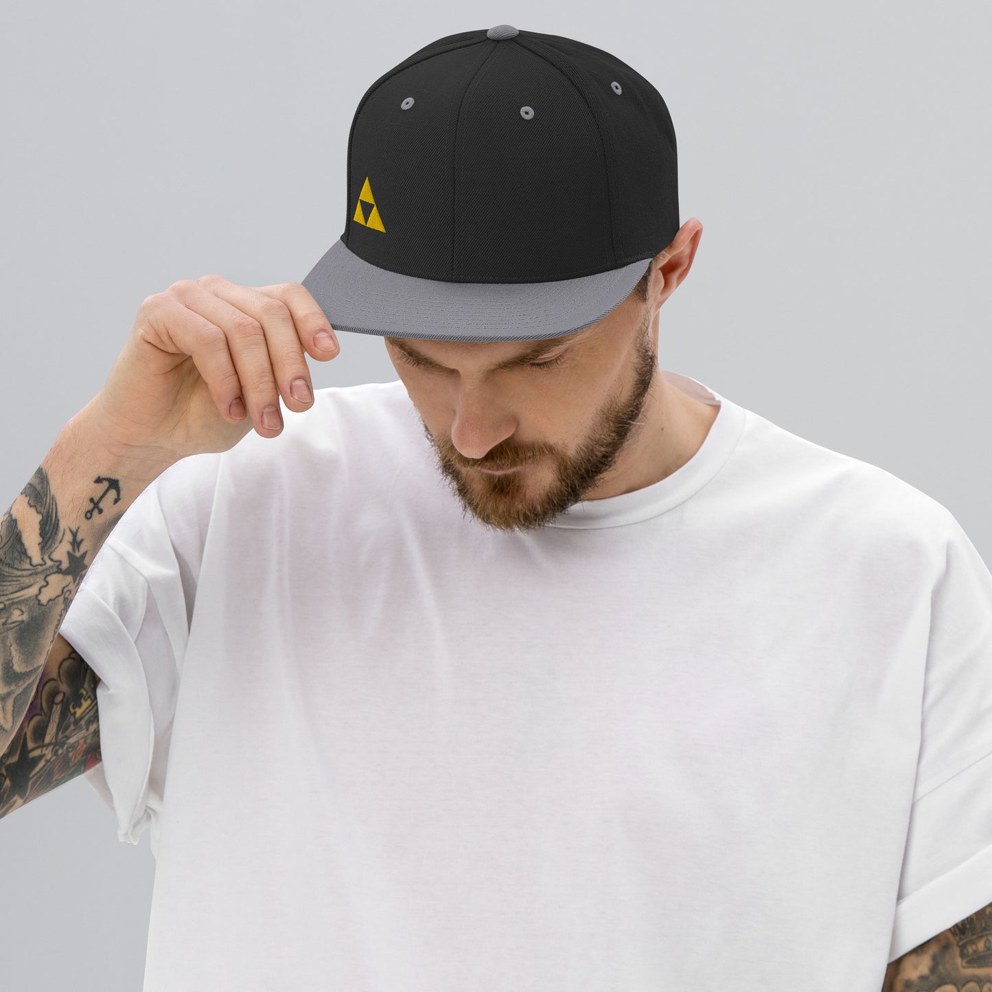 Embroidered Snapback Hat Link Warrior PrincessTriangle