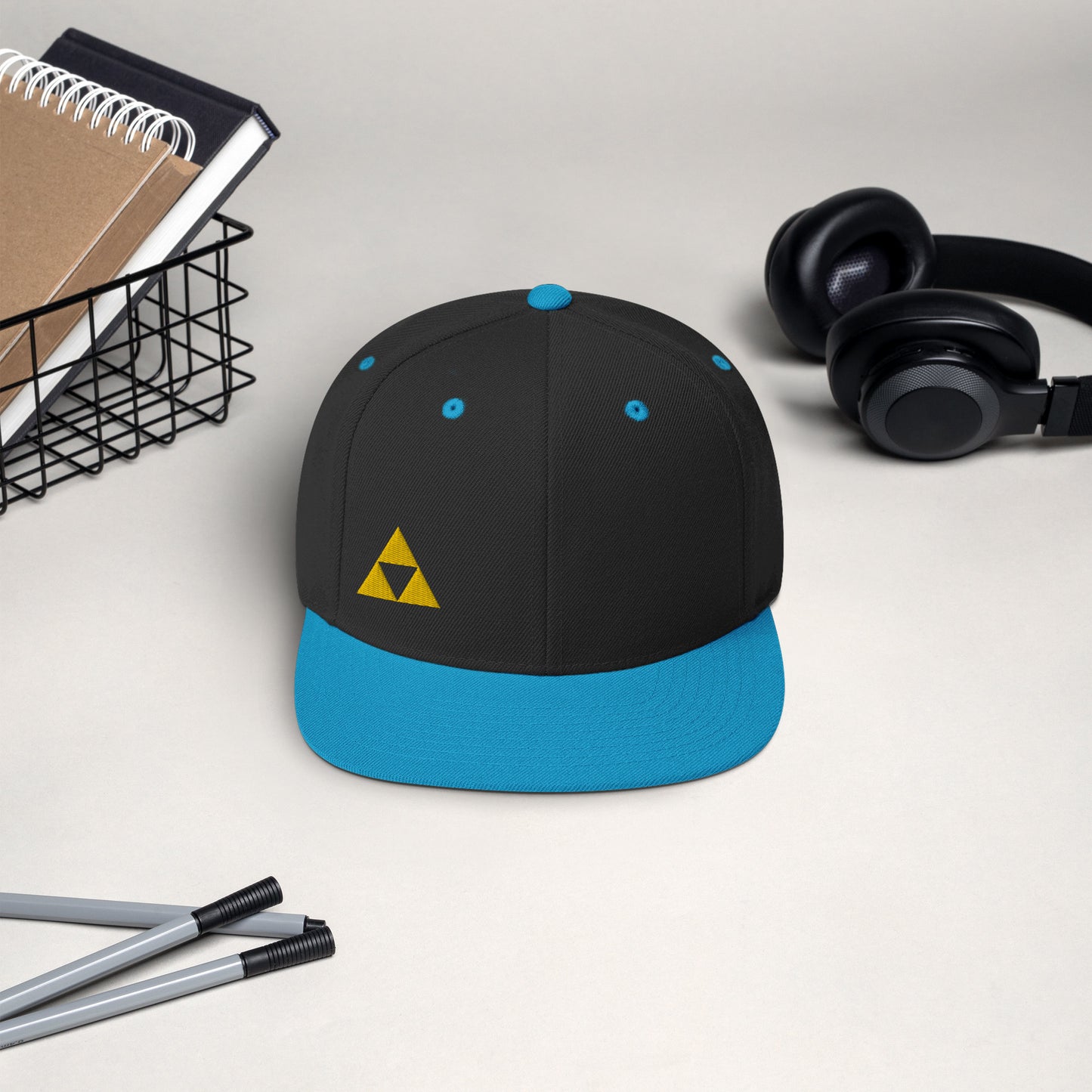 Embroidered Snapback Hat Link Warrior PrincessTriangle