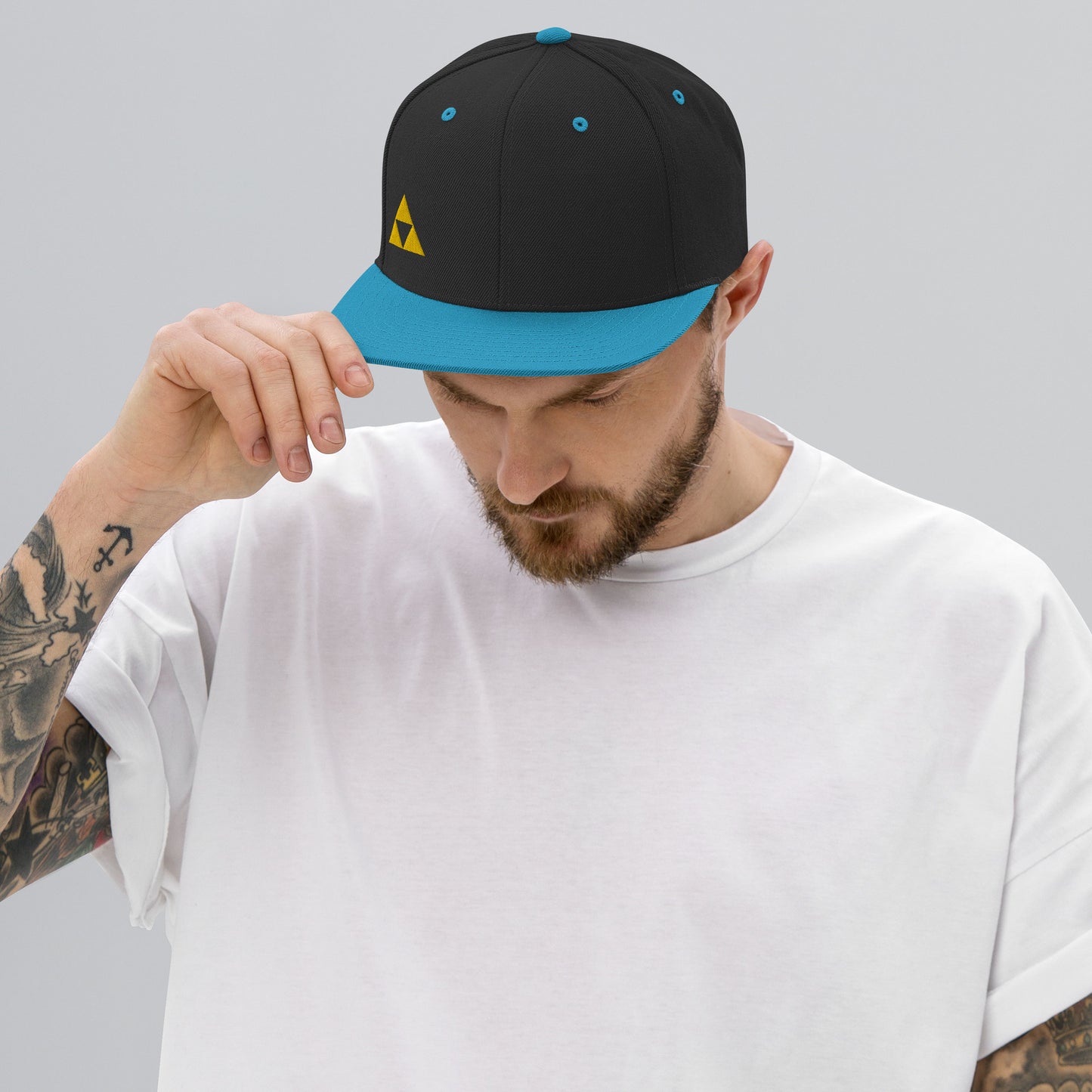 Embroidered Snapback Hat Link Warrior PrincessTriangle