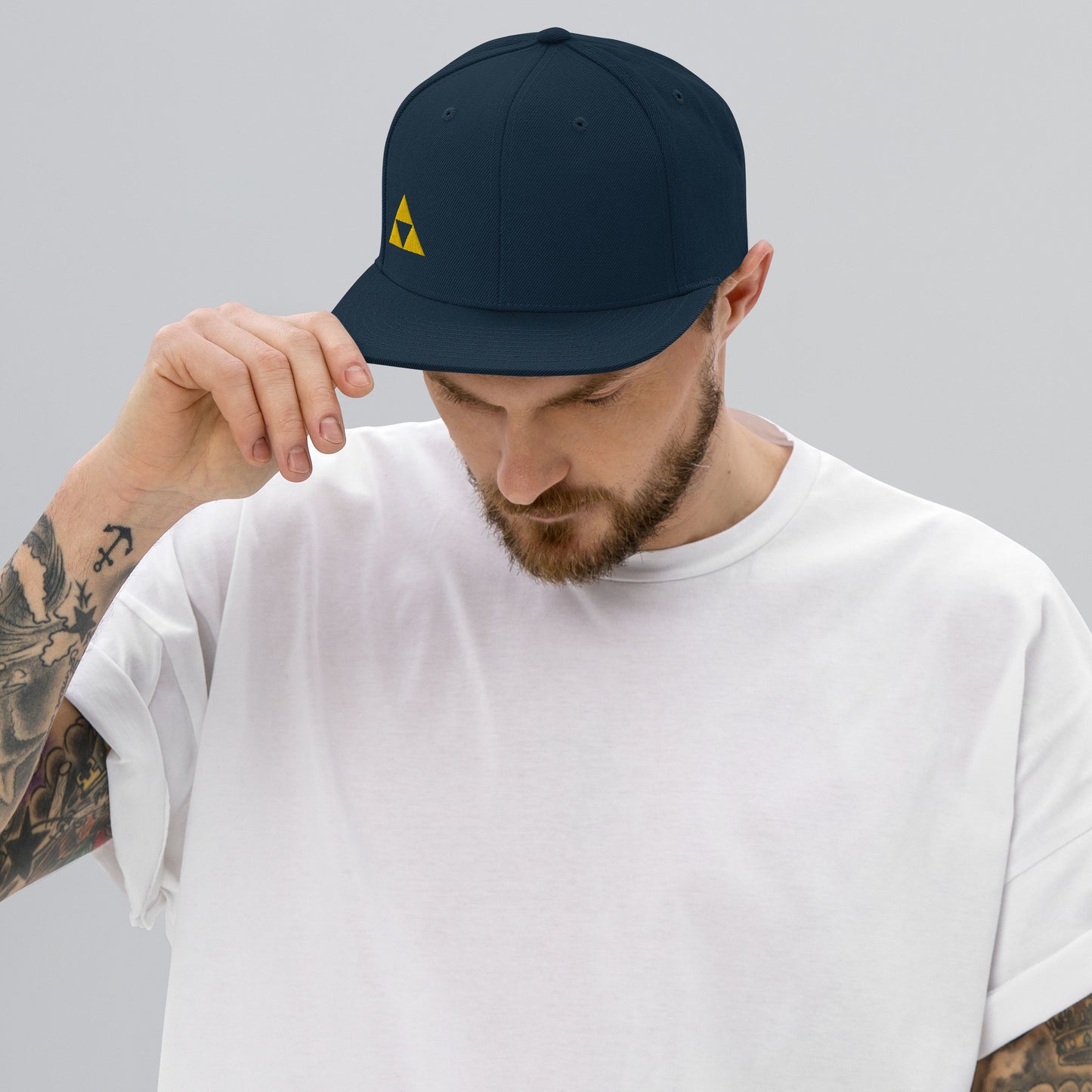 Embroidered Snapback Hat Link Warrior PrincessTriangle