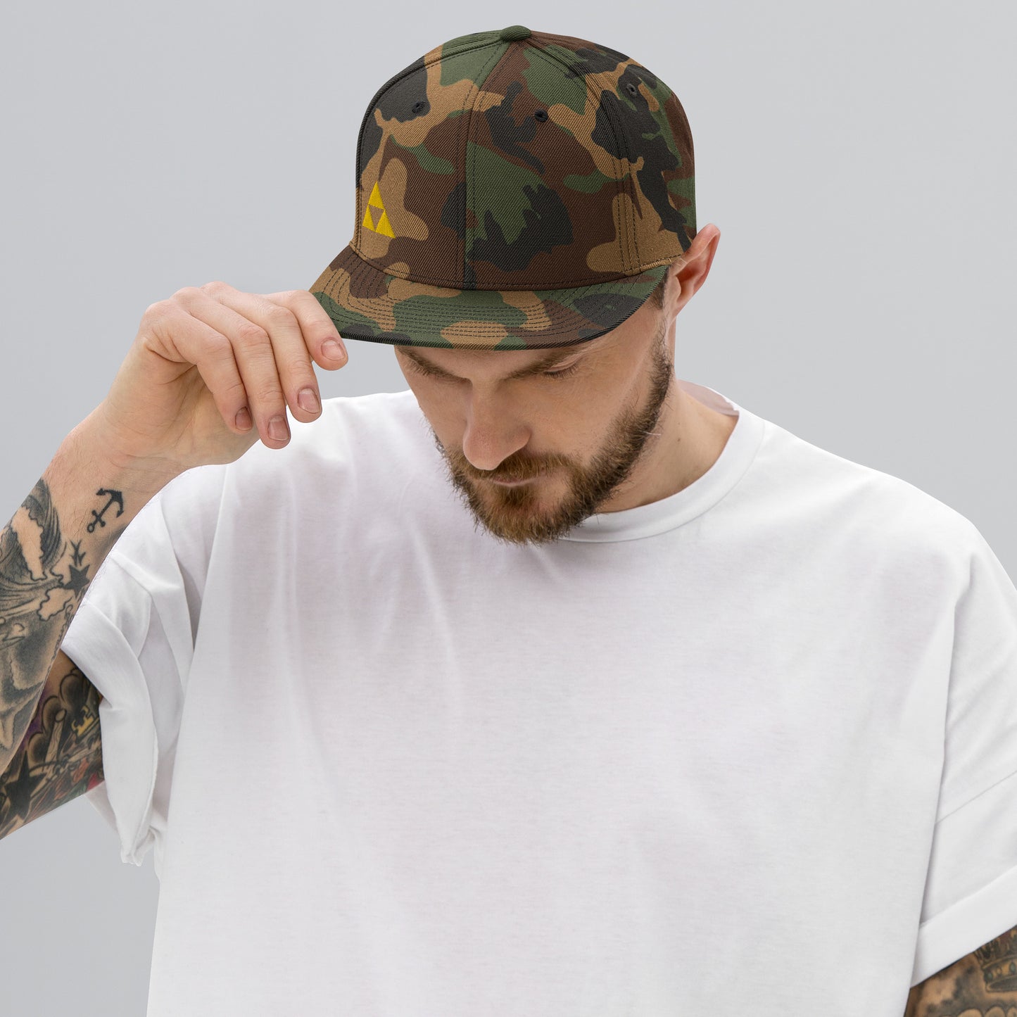 Embroidered Snapback Hat Link Warrior PrincessTriangle