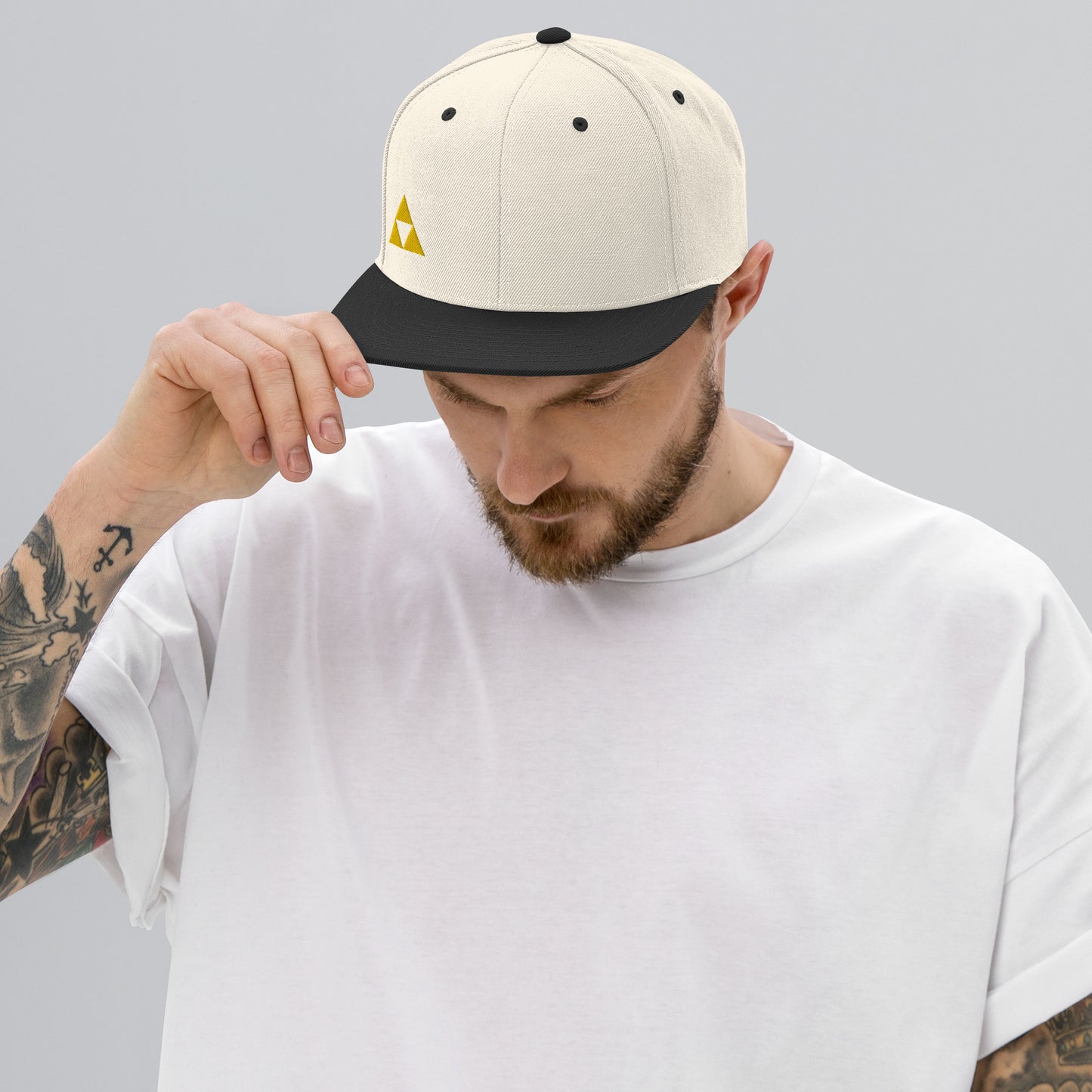 Embroidered Snapback Hat Link Warrior PrincessTriangle