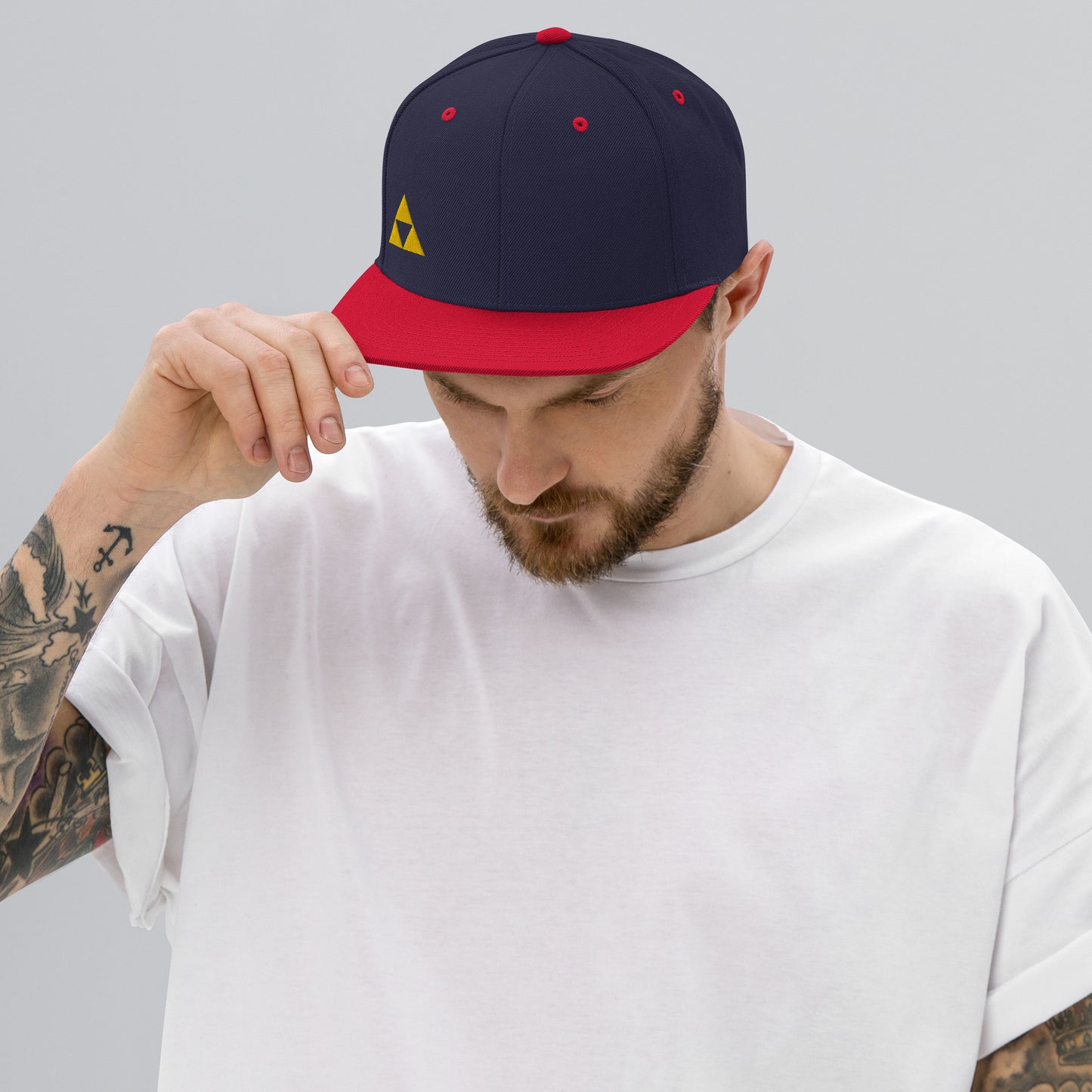 Embroidered Snapback Hat Link Warrior PrincessTriangle