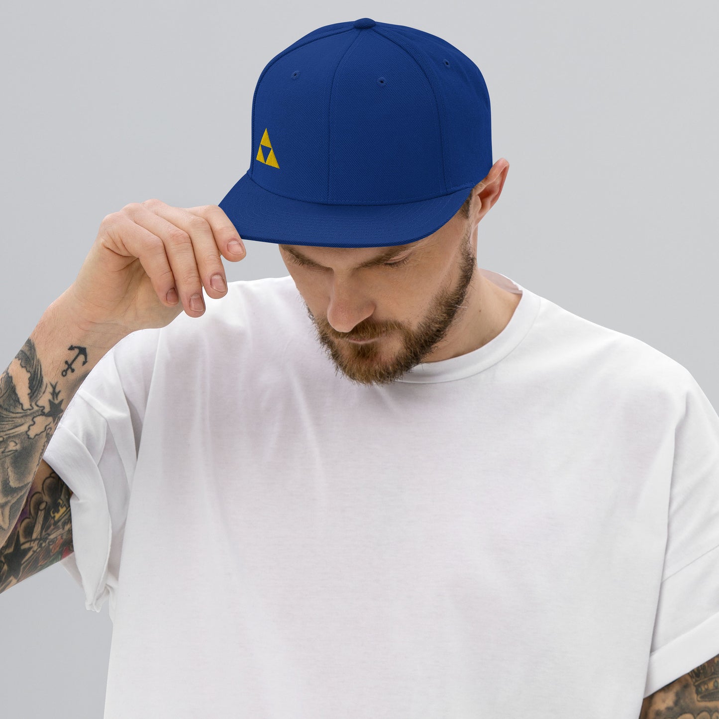 Embroidered Snapback Hat Link Warrior PrincessTriangle
