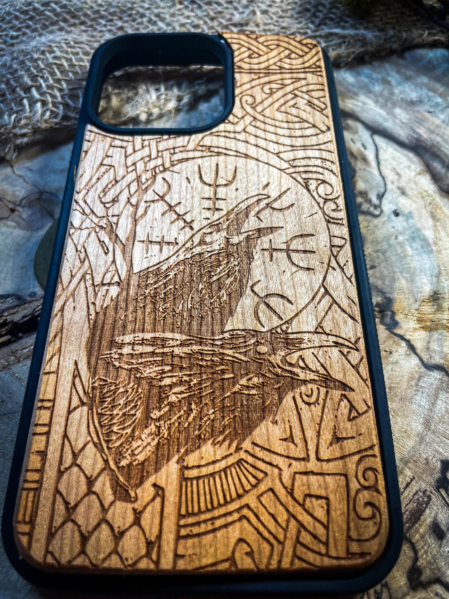 Two Ravens Viking Runes H Medieval