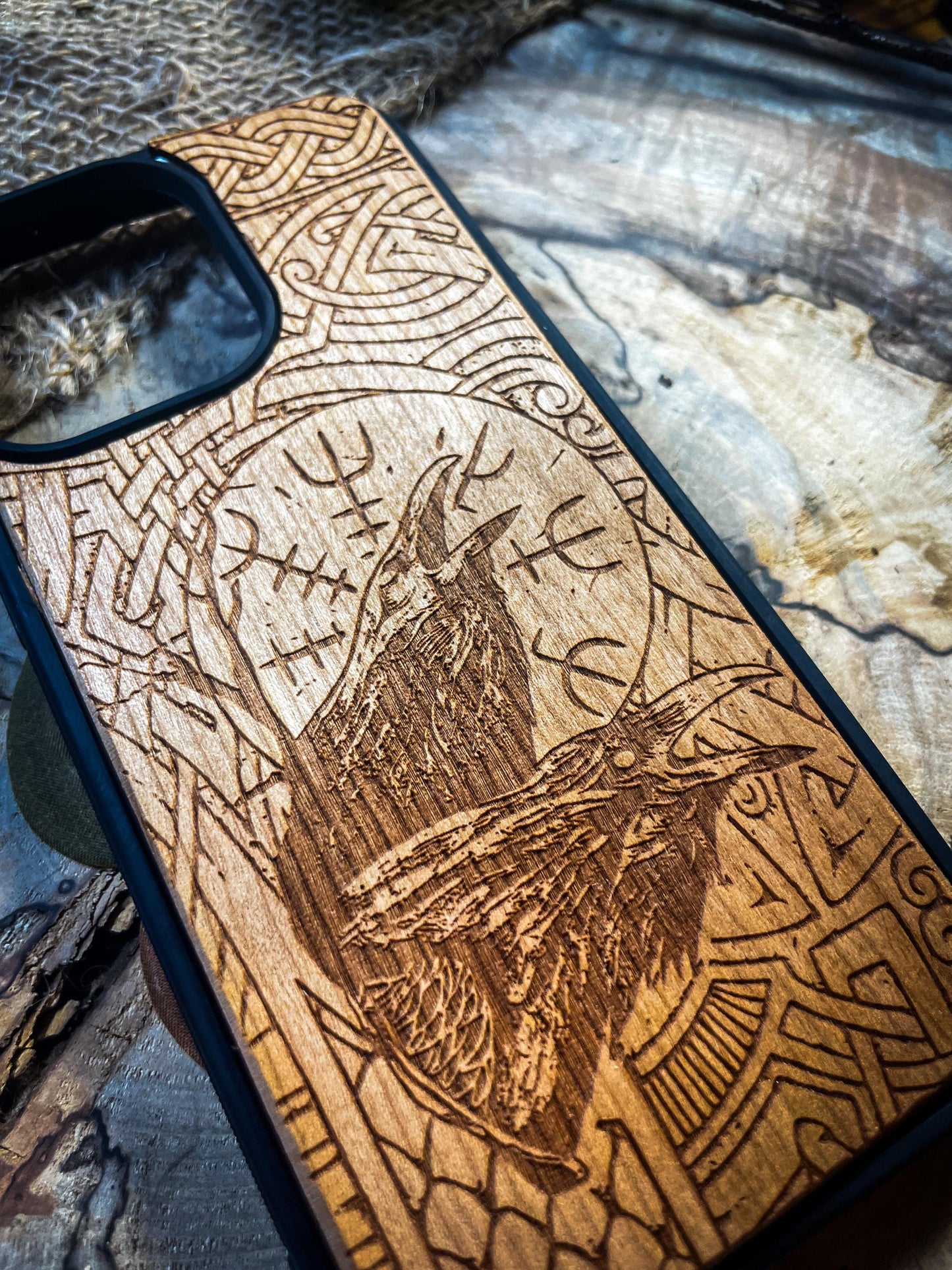 Two Ravens Viking Runes H Medieval