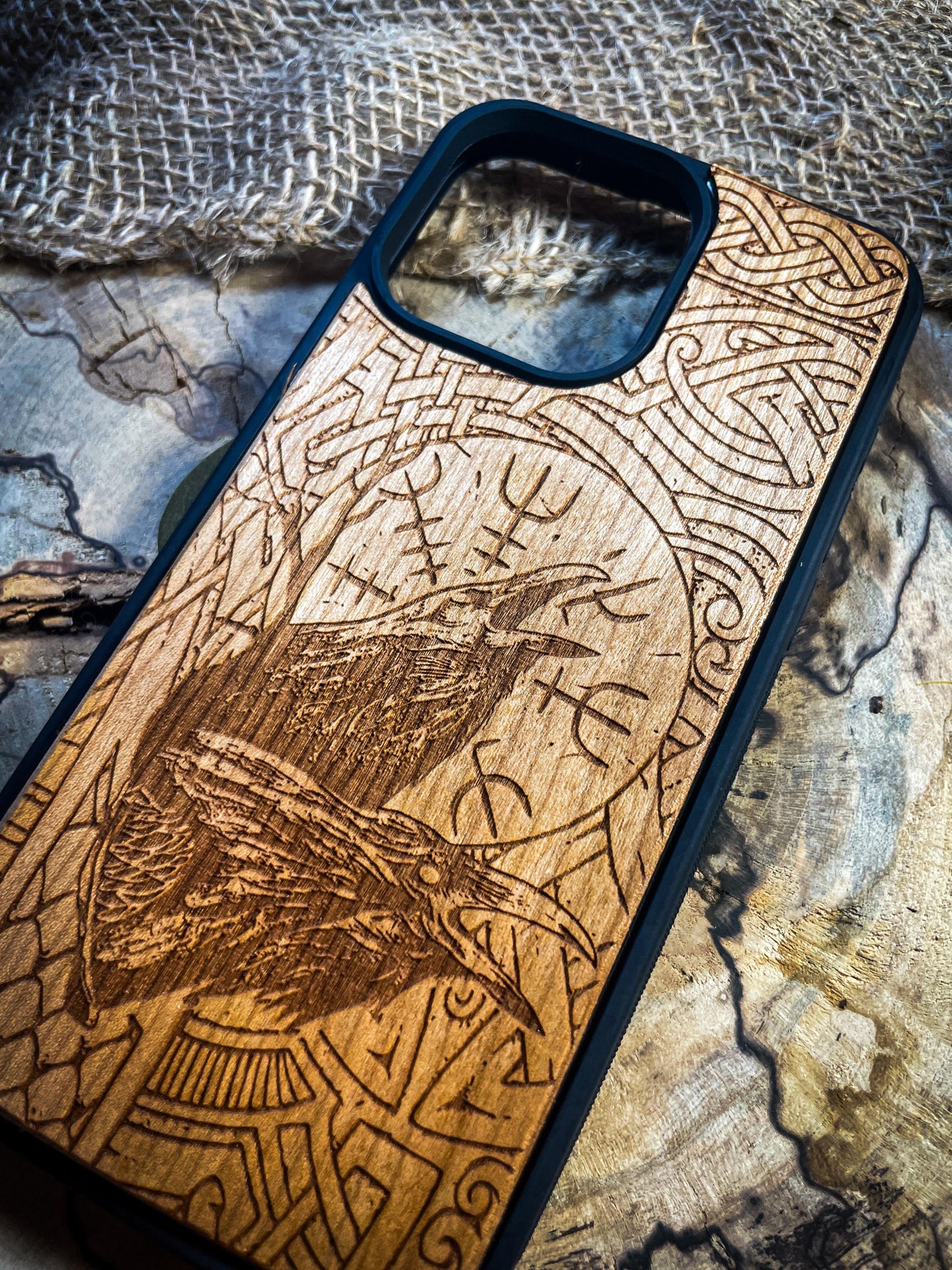 Two Ravens Viking Runes H Medieval
