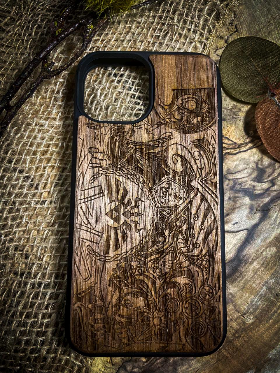 a wooden case sitting on top of a table